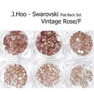 [제이후] SW Flat-Back Set 빈티지 로즈(Vintage Rose) 평큐빅 6종세트